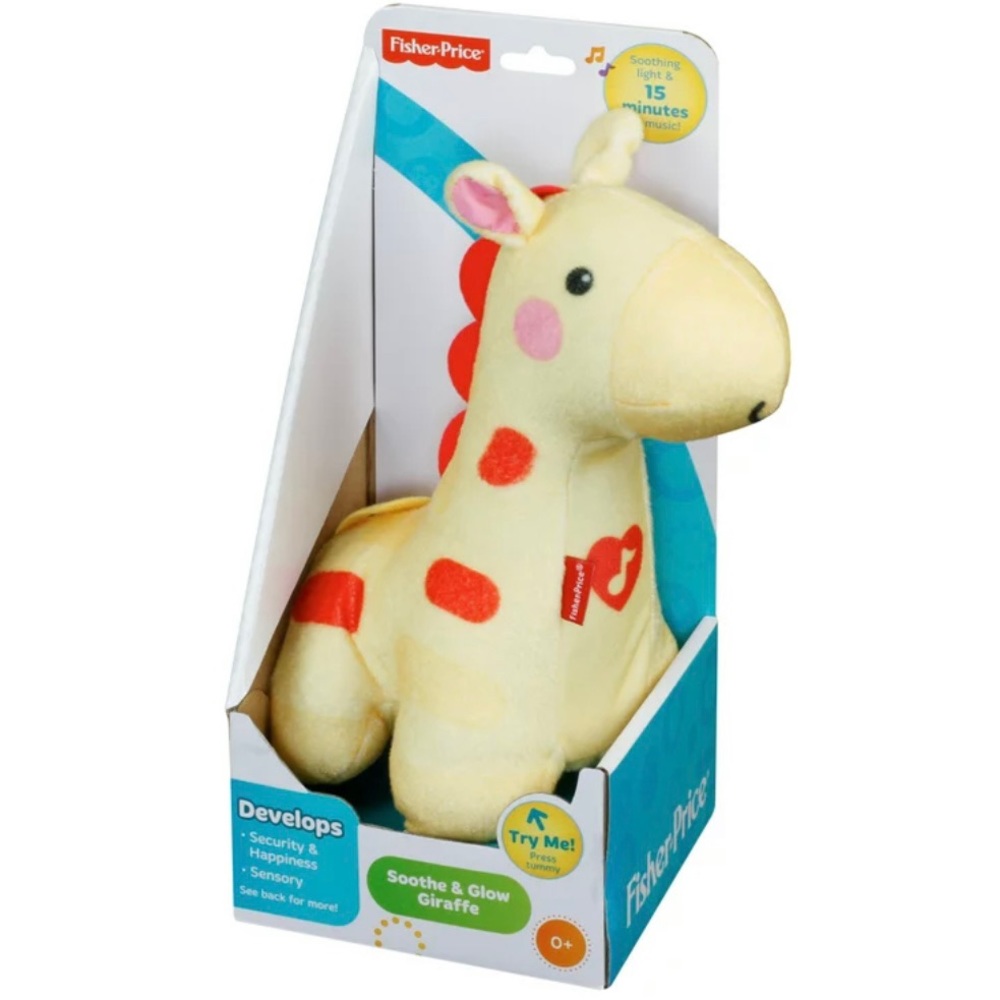 NWT Fisher-price Soothe & Glow Giraffe; Yellow | Soothing Crib Music and Lights